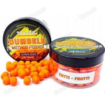 Бойлы Traper Boilies Dumbels Sinking 8-10 мм/50 г Tutti-Frutti (Тутти-фрутти)